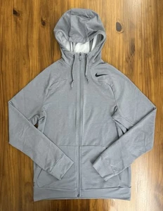 Nike Pro Training Dri-FIT Full Zip Hoodie Poly Rayon Men's Small Gray - Picture 1 of 7
