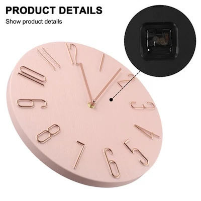 Wall Clock Hanging Clock Home Decoration 12 Inch 4 Colors Option.1pc ABS - Image 1 of 4