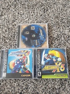 1997 PRE USED SONY PLAYSTATION PS1 CAPCOM MEGAMAN X4 X5 X6 LOT COMPLETE 4 5 6 - Picture 1 of 23