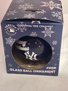 Vintage New York Yankees MLB Glas Weihnachten 3" Kugel Ornament Topperscot - Bild 1 von 4