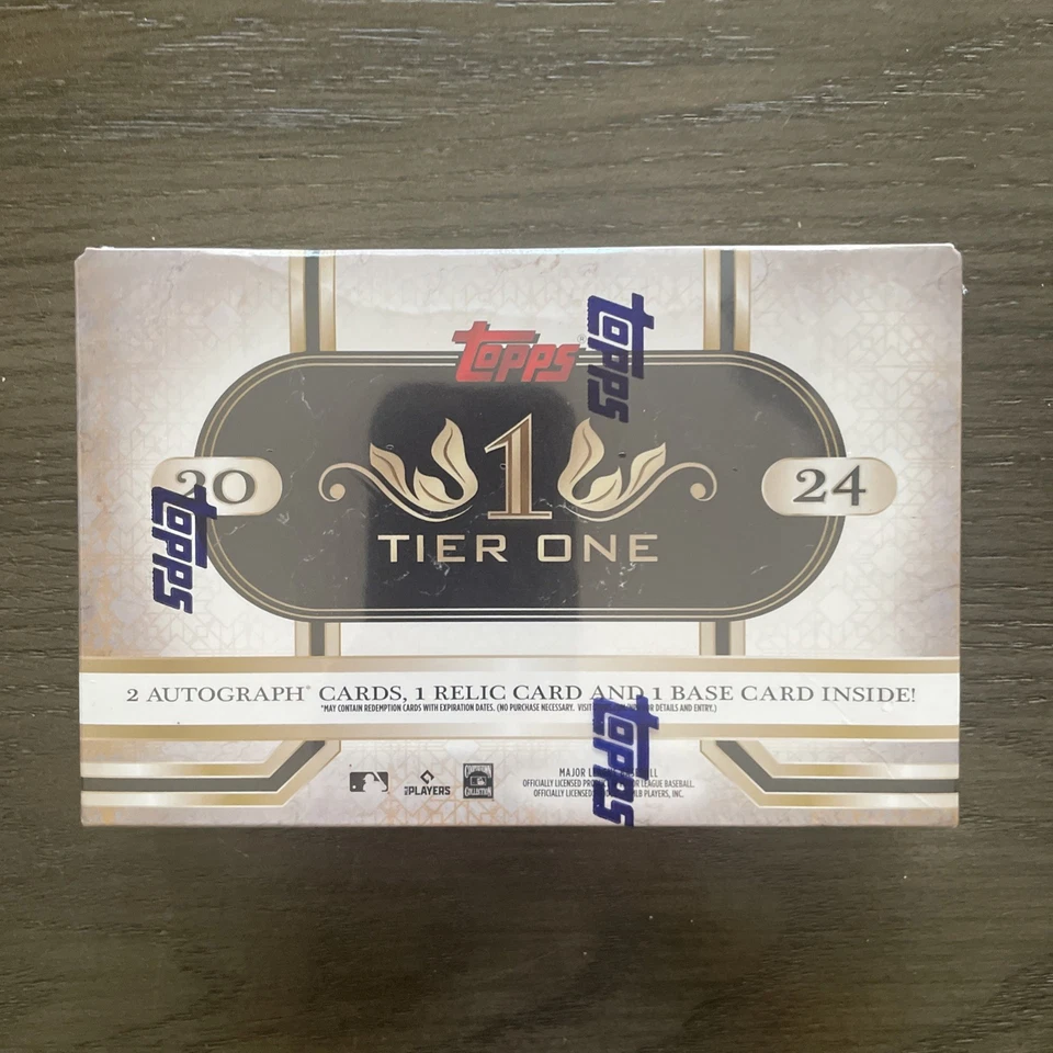 2025 Topps Tier One Baseball Factory Hobby Box In Hand 2 Auto 1 Relic