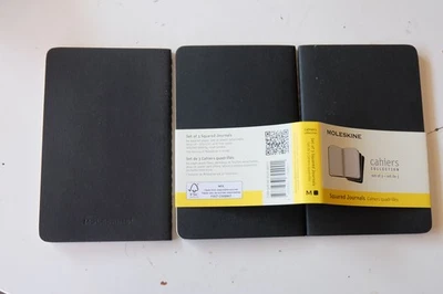 Moleskine Cahiers Collection black journals 3.5”x5.5” 64pp (Set of 3) - Image 1 of 4