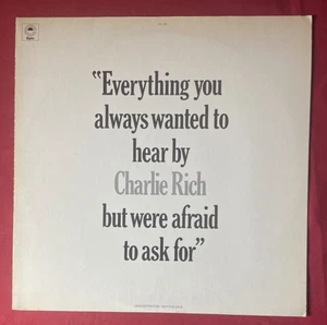 Charlie Rich – RARE White Label Promo LP – “Demonstration NFS”  EX cond. - Picture 1 of 18