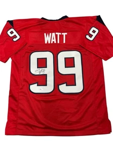JJ Watt Signed Houston Texans Custom Jersey Five Star Authenticated - Picture 1 of 5