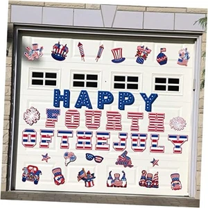 41 Pcs 4th of July Door Magnets Patriotic Party Refrigerator Magnets Happy - Picture 1 of 8