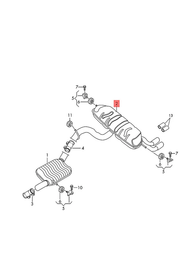 Original AUDI A3 S3 Sportback Lim. quattro. Sportb. Silenciador trasero 8V4253609J Foto 1 de 1