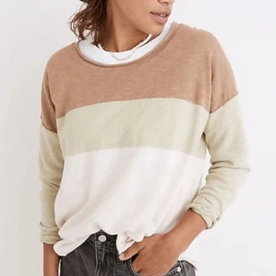 Suéter Pullover Madewell Palmdale en Bloques de Color a Rayas Talla S Foto 1 de 4