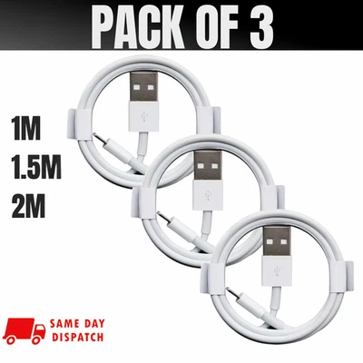 For iPhone Charger Cable USB Fast Charging Lead Data Sync 14 13 12 11 X 8 7 6 - Image 1 of 4