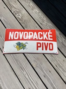Novopacke Pivo Porcelain Sign (Czech Beer) - Bild 1 von 4