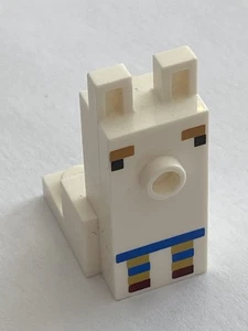 LEGO White Creature Head Pixelated Minecraft Alpaca Llama 73233pb01 Set 21167 - Picture 1 of 1