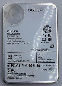 SEAGATE ST12000NM002J 12TB 3.5" SATA HDD Hard Drive EXOS #134383# - Afbeelding 1 van 5