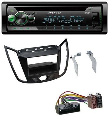 Pioneer USB MP3 DAB AUX CD Autoradio für Ford C-Max Kuga matt schwarz - Bild 1 von 4