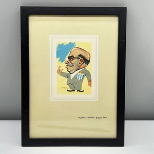 ORGANIZZAZIONE GIGGI FAZI Framed VTG Restaurant Menu ROME ITALY Punch Portrait - Picture 1 of 8