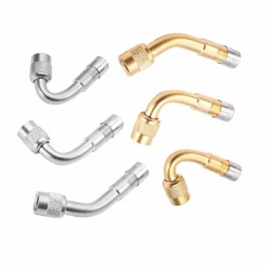 Motorcycle 45 90 135 Degree Angle Bent Valve Tyre Tube Valve Extension Adapter - Picture 1 of 13