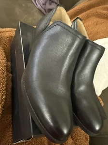 Naturalizer Zarie Block Heel Black Leather Bootie Size 8 M - Picture 1 of 4