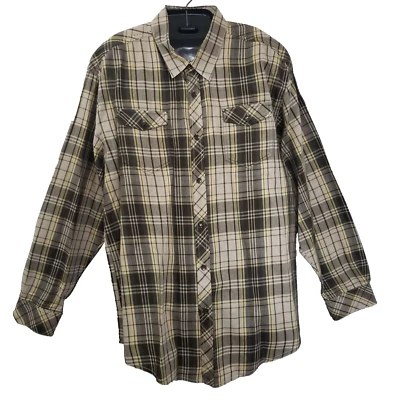 Method Button Down Shirt Mens Size XXL Tan Plaid  - Image 1 of 4
