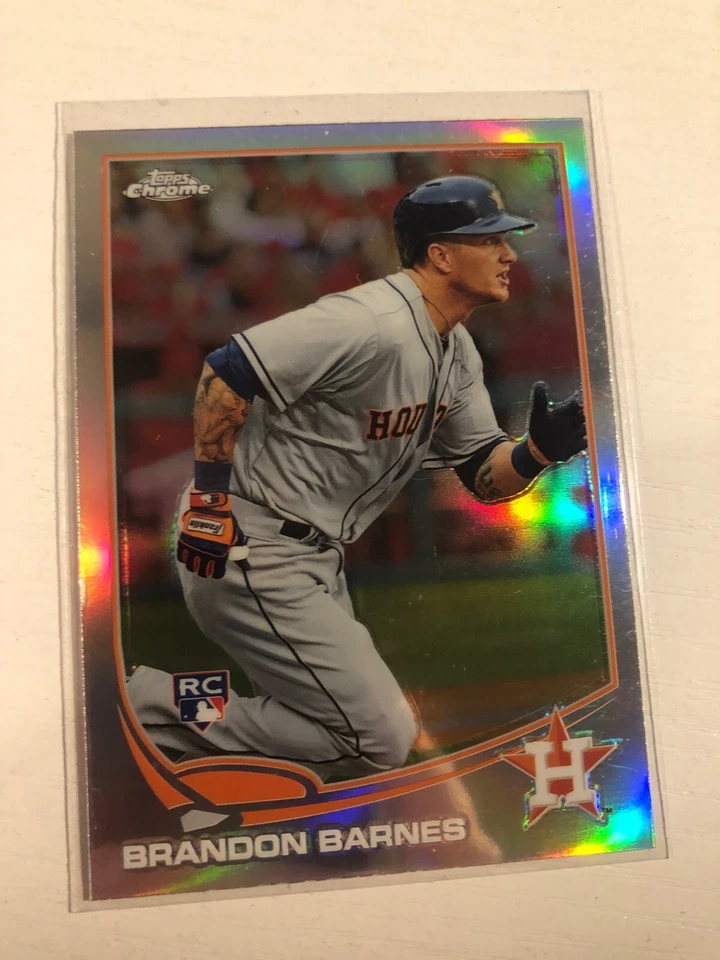 2013 Topps Chrome Refractor Brandon Barnes Astros RC 93 - Image 1 of 1