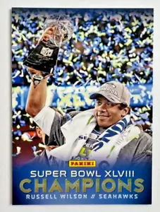 Russell Wilson 2014 Panini Super Bowl XLVIII Champions #14 Seattle Seahawks - Picture 1 of 2