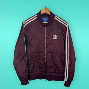 Adidas Quilted Embroidered Zip Up Jacket Women's Medium