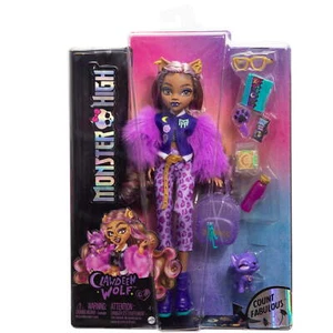 Monster High Clawdeen Wolf Fashion Doll, Purple Hair, Accessories, Pet Dog 🆕 - Picture 1 of 6