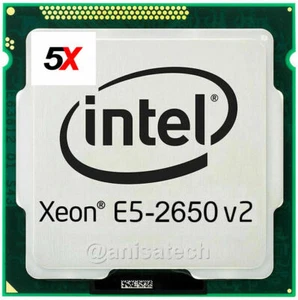lot of 5X Intel Xeon E5-2650 v2 8-Core CPU 2.60GHz 20MB SR1A8 TURBO 3.40GHZ - Picture 1 of 4
