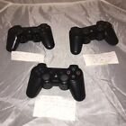 Lot Of 3 Sony Playstation 3 Ps3 Sixaxis Dualshock 3 Controller For Repair As/is