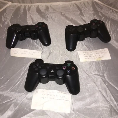 Lote De 3 Mandos Sony Playstation 3 PS3 SixAxis DualShock 3 Para Reparar Como Está Foto 1 de 4