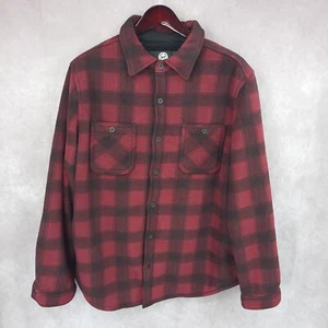Weatherproof Jacket Mens XL Red Buffalo Shearling Lined Shacket Heavy - Picture 1 of 13