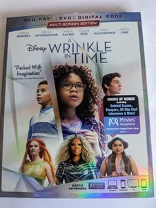 A Wrinkle in Time (Disney Blu-ray, DVD, Digital Code w/Slipcover) And Lithograph - Picture 1 of 6