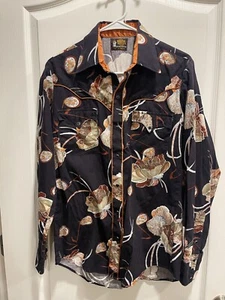 Kenny Rogers Western Pearl Snap Karman Long Sleeve Plaid Cowboy Shirt 15.5 35 - Picture 1 of 8