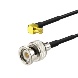 Cable de extensión coleta ángulo recto 8 pulgadas BNC macho enchufe a MCX macho R/A 20 cm RG174 - Imagen 1 de 3