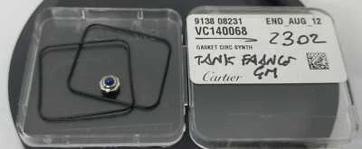 CARTIER TANK FRANCE 2302 GM SPARE PARTS FORNITURE CORONA + GIUNTI ORIGINAL