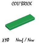 Lego 2431 - 10x Plaque Lisse / Tile 1x4 - Vert / Green - 91143 35371 NEUF