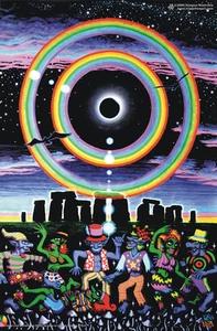 POSTER UV-Blacklight Fluorescent Glow-In-The-Dark Psychedelic Psy Goa Trance Art - Picture 1 of 3