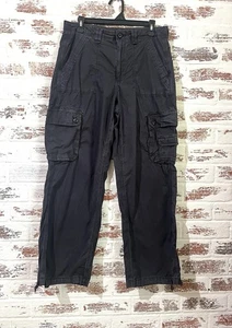 American Eagle Cargo Pants Y2K 90’s Grunge Women’s Utility Tactical Gray Size 12 - Picture 1 of 12