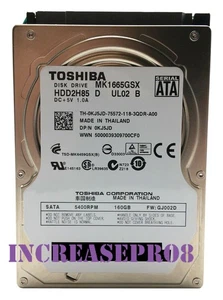 TOSHIBA 160GB MK1665GSX 5400RPM SATA 8MB 2.5" Laptop HDD Hard Disk Drive - Picture 1 of 2