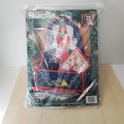Budilla Celestial Card Holder Cross Stitch Kit Angel Christmas Needlecraft New - Image 1 of 4