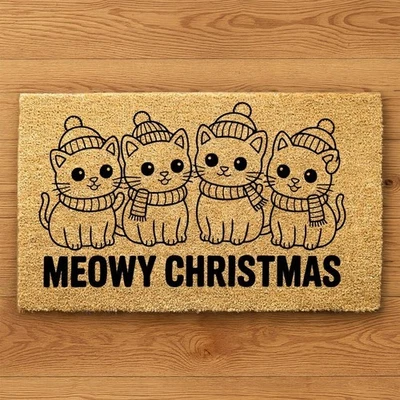 Felpudo Grinchmas con nombre personalizado, alfombrilla de bienvenida de Navidad, regalo familiar de Navidad Foto 1 de 3