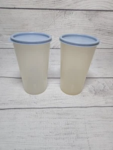 Vintage Rubbermaid Servin Saver 14 OZ. Tumbler PAIR w/ Lids #3926 - 1980s - Picture 1 of 8