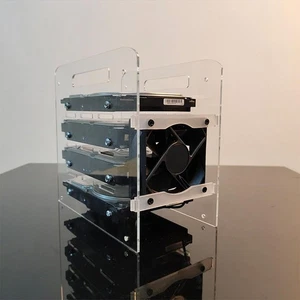 Acrylic Disk Test Bench Case Bracket DIY Enclosure Shelf Set Hard Drive 3.5" HDD - Picture 1 of 7