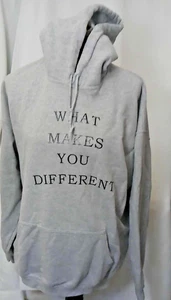 Sudadera con capucha Gildan XL gris manga larga para mujer "Lo que te hace diferente" - Imagen 1 de 6
