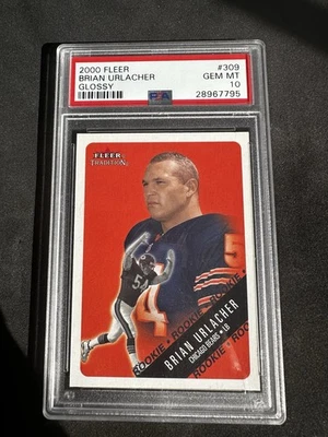 2000 fleer glossy brian urlacher psa 10 - Image 1 of 2