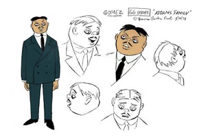 Hoja modelo Addams Familia GOMEZ HB dibujos animados - Imagen 1 de 1