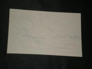 RUSS VAN ATTA SIGNED CUT CARD 1933 YANKEES (d.1986) JSA