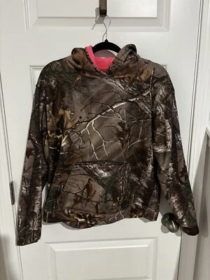 realtree camo Pink hoodie Fleece Lined Women’s large - Image 1 of 4
