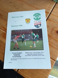HIBERNIAN (HIBS) U18'S V MONTROSE U18'S SFA YOUTH CUP MATCH 15/10/2021 (2) - Picture 1 of 2