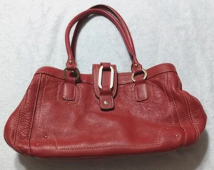 Wilsons Geldbörse Leder rot Schulterriemen mit Goldakzenten Top Zustand - Bild 1 von 10