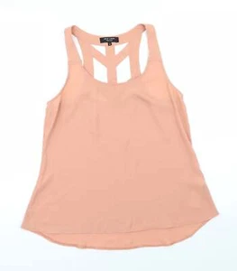 New Look Womens Pink Polyester Blend Basic Tank Size 8 Crew Neck - Picture 1 of 12