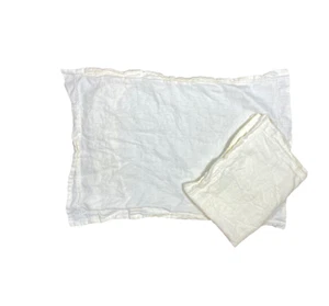 2 Restoration Hardware Belgian Linen Shams Pillowcases Pair Pale Yellow Luxury - Picture 1 of 7