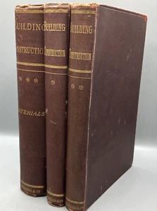 Rivingtons 1893 Notes on Building Construction 3 Hardcover Books  Vintage - Imagen 1 de 20
